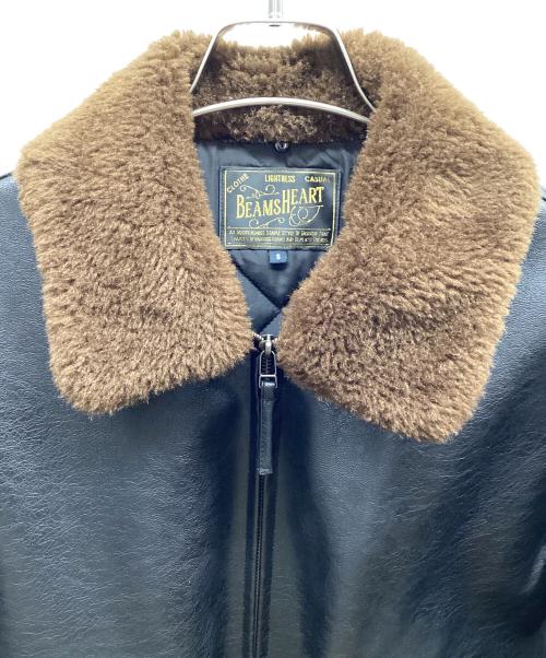 BEAMS HEART（ビームスハート）BEAMS HEART (ビームスハート) フェイクレザージャケット ブラック サイズ:Sの古着・服飾アイテム