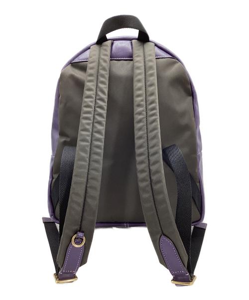 COACH（コーチ）COACH (コーチ) リュック ベージュ×パープルの古着・服飾アイテム