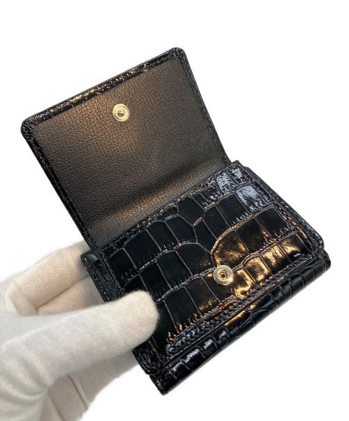 JIMMY CHOO（ジミーチュウ）JIMMY CHOO (ジミーチュウ) 3つ折り財布 ブラックの古着・服飾アイテム