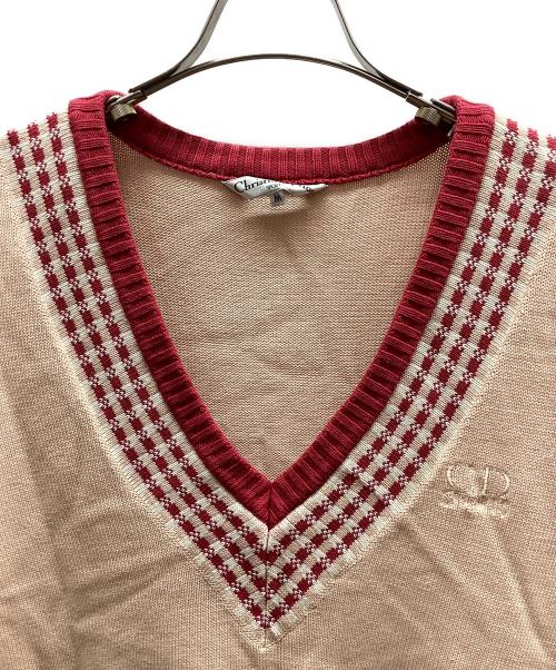 Christian Dior Sports（クリスチャン ディオールスポーツ）Christian Dior Sports (クリスチャン ディオールスポーツ) ニットベスト ピンク サイズ:Mの古着・服飾アイテム