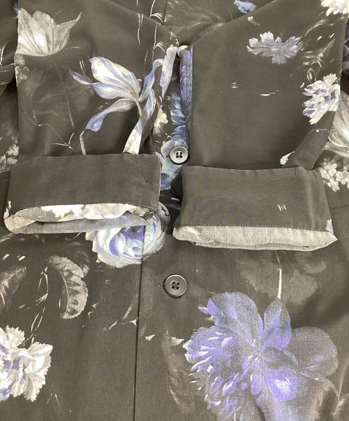 LAD MUSICIAN（ラッドミュージシャン）LAD MUSICIAN (ラッドミュージシャン) ラッドミュージシャン　DECHINE PAJAMA SHIRT INKJET FLOWER ブラック サイズ:44の古着・服飾アイテム