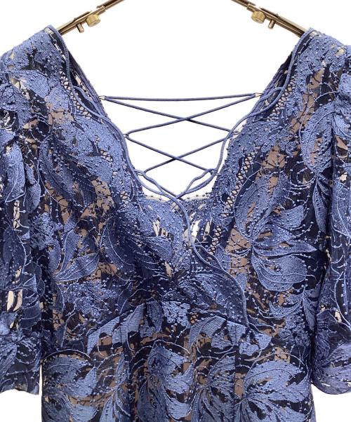 HER LIP TO（ハーリップトゥ）HER LIP TO (ハーリップトゥ) 長袖ワンピース ブルー サイズ:Sの古着・服飾アイテム