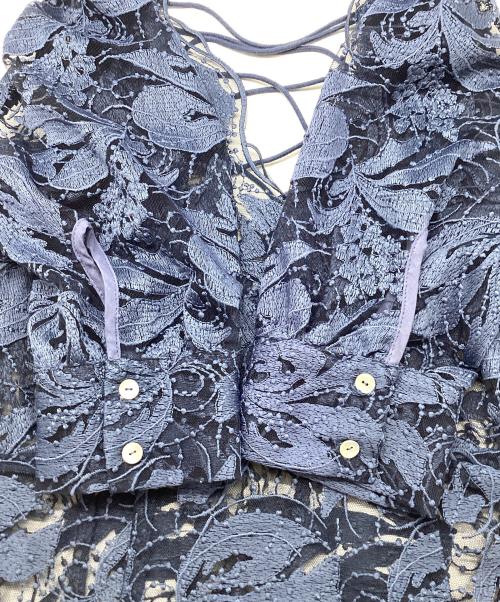 HER LIP TO（ハーリップトゥ）HER LIP TO (ハーリップトゥ) 長袖ワンピース ブルー サイズ:Sの古着・服飾アイテム