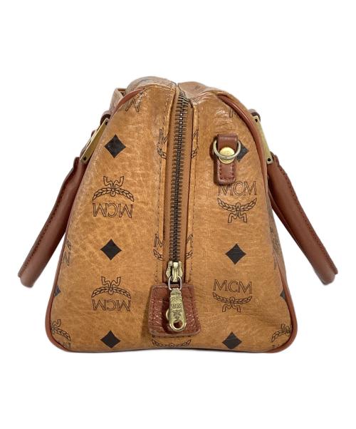 MCM（エムシーエム）MCM (エムシーエム) エムシーエム　ミニボストンバッグ ブラウンの古着・服飾アイテム