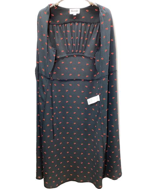 Rouje（ルージュ）Rouje (ルージュ) 半袖ワンピース ブラック サイズ:38の古着・服飾アイテム
