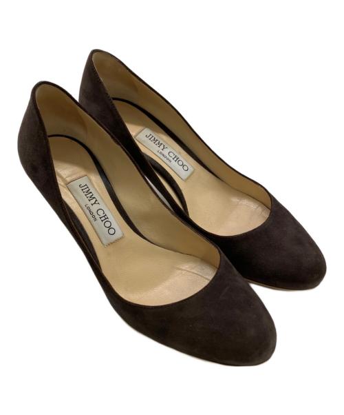 JIMMY CHOO（ジミーチュウ）JIMMY CHOO (ジミーチュウ) スウェードパンプス ブラウン サイズ:36の古着・服飾アイテム