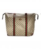 GUCCIグッチ）の古着「グッチ　GGスプリーム　シェリーライン　ボストンバッグ」｜ブラウン