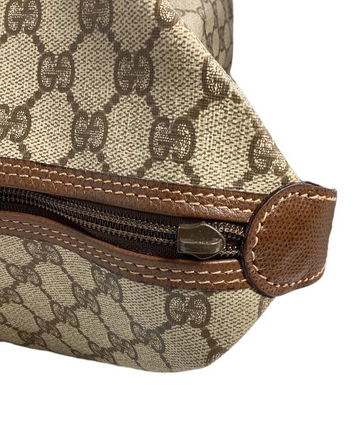 GUCCI（グッチ）GUCCI (グッチ) グッチ　GGスプリーム　シェリーライン　ボストンバッグ ブラウンの古着・服飾アイテム