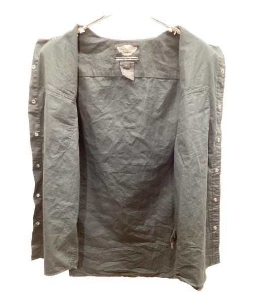 HARLEY-DAVIDSON（ハーレーダビッドソン）HARLEY-DAVIDSON (ハーレーダビッドソン) ワークシャツ ブラック サイズ:Lの古着・服飾アイテム