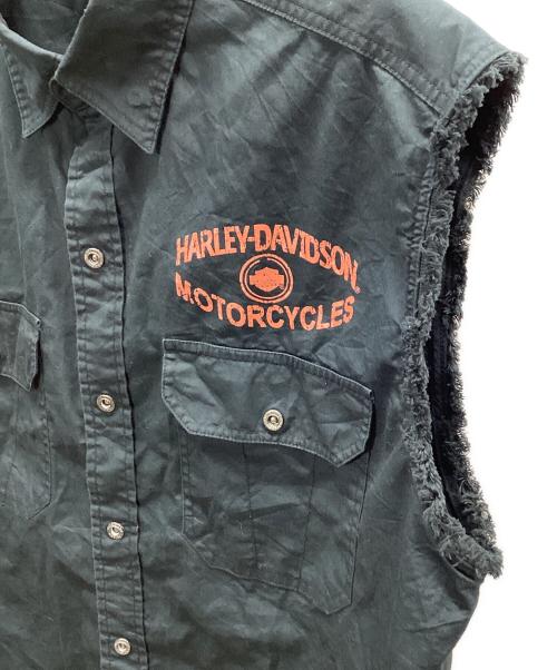 HARLEY-DAVIDSON（ハーレーダビッドソン）HARLEY-DAVIDSON (ハーレーダビッドソン) ワークシャツ ブラック サイズ:Lの古着・服飾アイテム