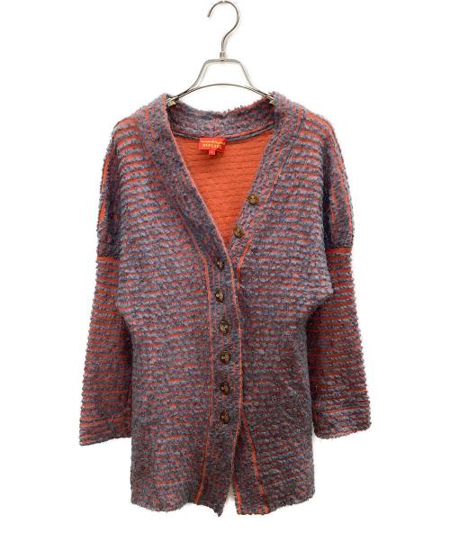 Vivienne Westwood RED LABEL（ヴィヴィアンウエストウッドレッドレーベル）Vivienne Westwood RED LABEL (ヴィヴィアンウエストウッドレッドレーベル) 薄手カーディガン グレー×オレンジ サイズ:Mの古着・服飾アイテム