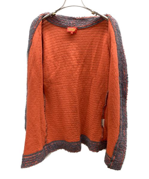 Vivienne Westwood RED LABEL（ヴィヴィアンウエストウッドレッドレーベル）Vivienne Westwood RED LABEL (ヴィヴィアンウエストウッドレッドレーベル) 薄手カーディガン グレー×オレンジ サイズ:Mの古着・服飾アイテム