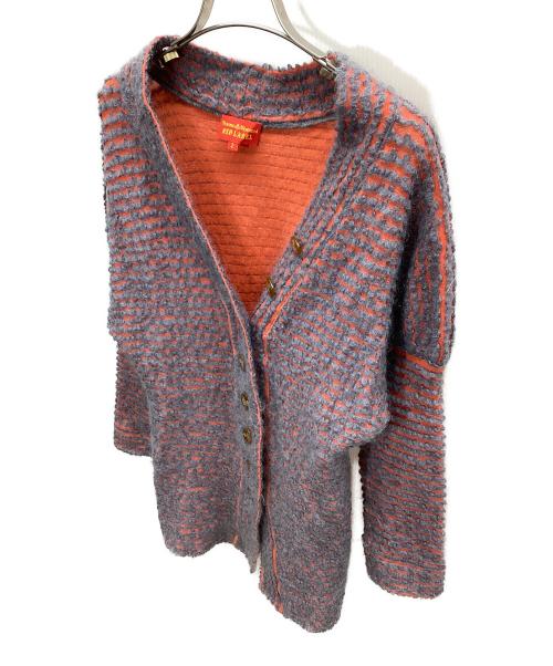 Vivienne Westwood RED LABEL（ヴィヴィアンウエストウッドレッドレーベル）Vivienne Westwood RED LABEL (ヴィヴィアンウエストウッドレッドレーベル) 薄手カーディガン グレー×オレンジ サイズ:Mの古着・服飾アイテム