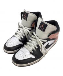 NIKE（ナイキ）の古着「Air Jordan 1 Mid "White/Rust Pink/Black" エアジョーダン1 ミッド "ホワイト/ラストピンク/ブラック"」｜ホワイト×ピンク
