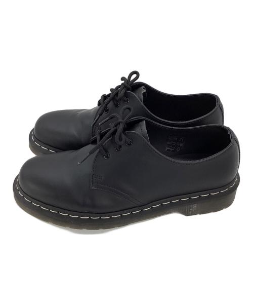 Dr.Martens（ドクターマーチン）Dr.Martens (ドクターマーチン) ホワイトステッチ 3 ホール シューズ ブラック サイズ:UKの古着・服飾アイテム