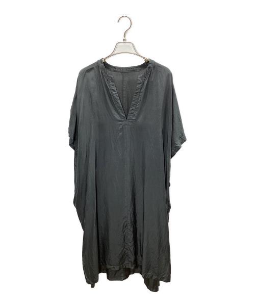 evam eva（エヴァムエヴァ）evam eva (エヴァムエヴァ) 半袖ワンピース グレー サイズ:Freeの古着・服飾アイテム