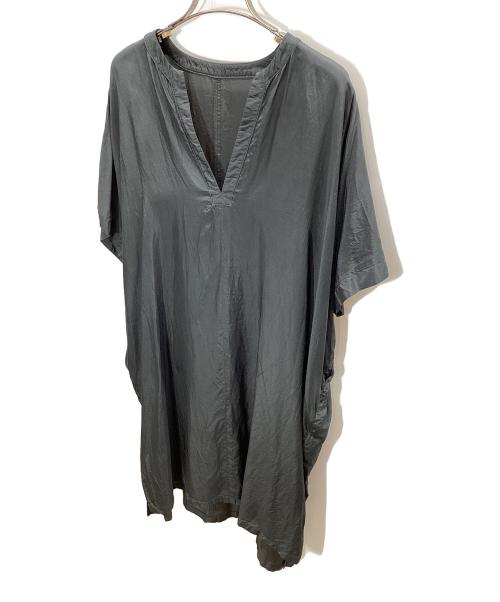 evam eva（エヴァムエヴァ）evam eva (エヴァムエヴァ) 半袖ワンピース グレー サイズ:Freeの古着・服飾アイテム