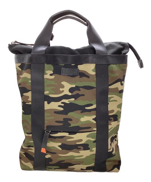 BLACK LABEL CRESTBRIDGE（ブラックレーベル クレストブリッジ）BLACK LABEL CRESTBRIDGE (ブラックレーベル クレストブリッジ) BLACK LABEL CRESTBRIDGE　リュック グリーン×ブラックの古着・服飾アイテム