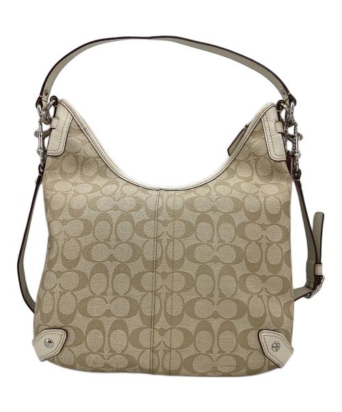 COACH（コーチ）COACH (コーチ) ショルダーバッグ ベージュ×ピンクの古着・服飾アイテム