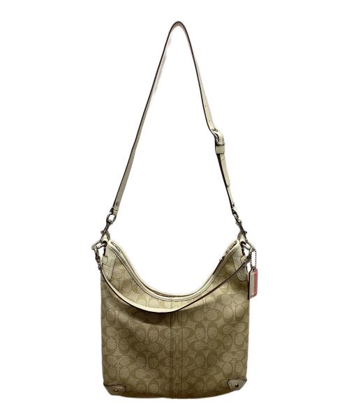 COACH（コーチ）COACH (コーチ) ショルダーバッグ ベージュ×ピンクの古着・服飾アイテム