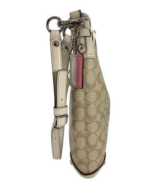 COACH（コーチ）COACH (コーチ) ショルダーバッグ ベージュ×ピンクの古着・服飾アイテム