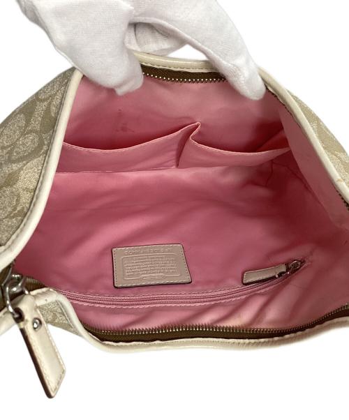 COACH（コーチ）COACH (コーチ) ショルダーバッグ ベージュ×ピンクの古着・服飾アイテム