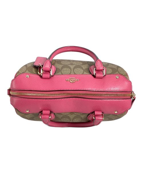 COACH（コーチ）COACH (コーチ) ショルダーバッグ ベージュ×ピンクの古着・服飾アイテム