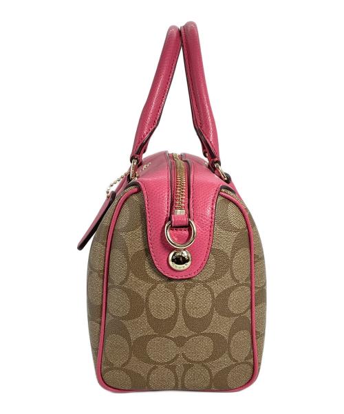 COACH（コーチ）COACH (コーチ) ショルダーバッグ ベージュ×ピンクの古着・服飾アイテム