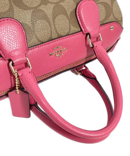 COACH（コーチ）COACH (コーチ) ショルダーバッグ ベージュ×ピンクの古着・服飾アイテム