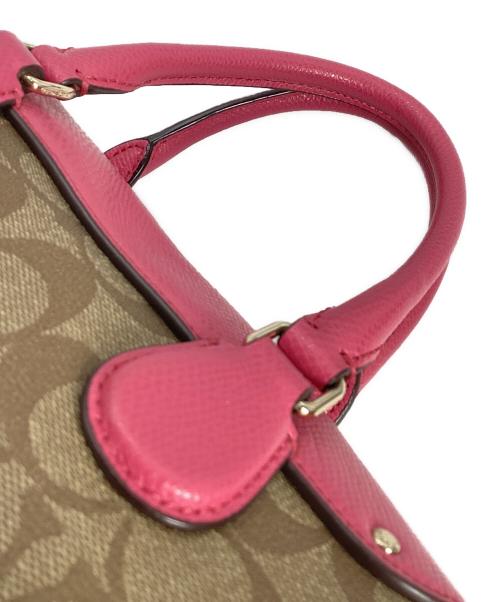 COACH（コーチ）COACH (コーチ) ショルダーバッグ ベージュ×ピンクの古着・服飾アイテム