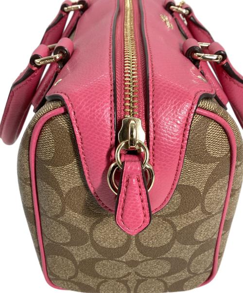 COACH（コーチ）COACH (コーチ) ショルダーバッグ ベージュ×ピンクの古着・服飾アイテム