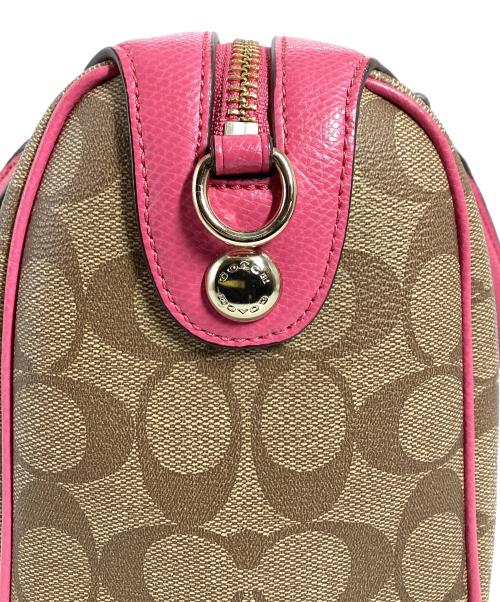 COACH（コーチ）COACH (コーチ) ショルダーバッグ ベージュ×ピンクの古着・服飾アイテム