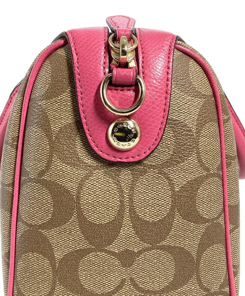 COACH（コーチ）COACH (コーチ) ショルダーバッグ ベージュ×ピンクの古着・服飾アイテム