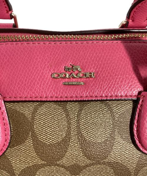 COACH（コーチ）COACH (コーチ) ショルダーバッグ ベージュ×ピンクの古着・服飾アイテム