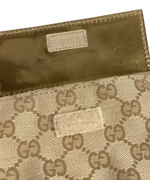 GUCCI（グッチ）GUCCI (グッチ) グッチ GGキャンバス ウエストポーチ ベージュ×ゴールドの古着・服飾アイテム