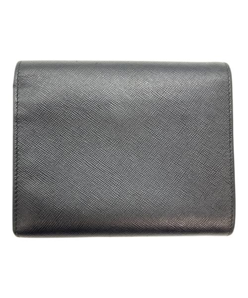 PRADA（プラダ）PRADA (プラダ) PRADA　	サフィアーノ　三つ折り財布 ブラックの古着・服飾アイテム