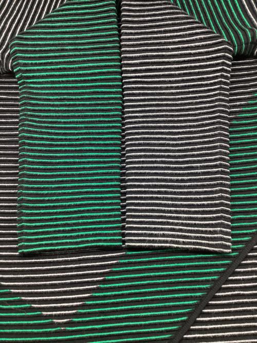 GIORGIO ARMANI（ジョルジオアルマーニ）GIORGIO ARMANI (ジョルジオアルマーニ) 長袖ワンピース グリーン×ブラック サイズ:38の古着・服飾アイテム