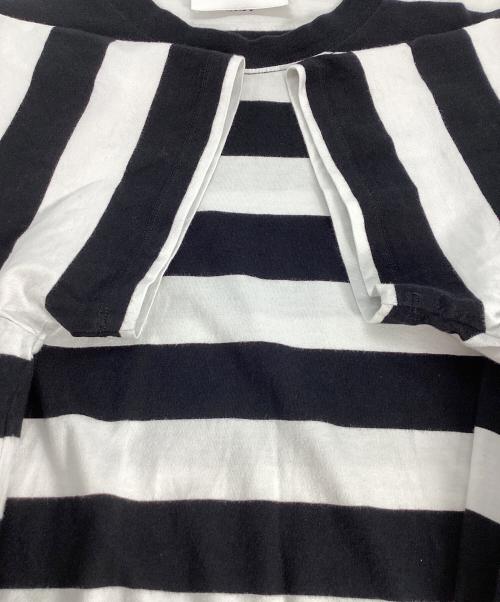 AMI Alexandre Mattiussi（アミアレクサンドルマテュッシ）AMI Alexandre Mattiussi (アミアレクサンドルマテュッシ) アミ パリス　ハートロゴボーダーTシャツ ブラック×ホワイト サイズ:表記なしの古着・服飾アイテム