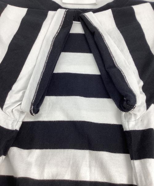 AMI Alexandre Mattiussi（アミアレクサンドルマテュッシ）AMI Alexandre Mattiussi (アミアレクサンドルマテュッシ) アミ パリス　ハートロゴボーダーTシャツ ブラック×ホワイト サイズ:表記なしの古着・服飾アイテム