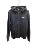 stussyステューシー）の古着「ジップパーカー」｜ブラック