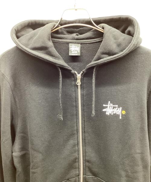 stussy（ステューシー）stussy (ステューシー) ジップパーカー ブラック サイズ:Mの古着・服飾アイテム