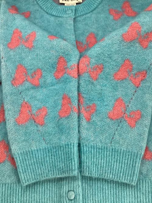 ZARA（ザラ）ZARA (ザラ) DISNEY (ディズニー) Harry Lambert (ハリー・ランバート) 厚手カーディガン スカイブルー サイズ:Lの古着・服飾アイテム
