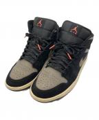 NIKEナイキ）の古着「Air Jordan 1 Mid "Black/Olive Grey" エアジョーダン1 ミッド "ブラック/オリーブグレー"」｜ブラック
