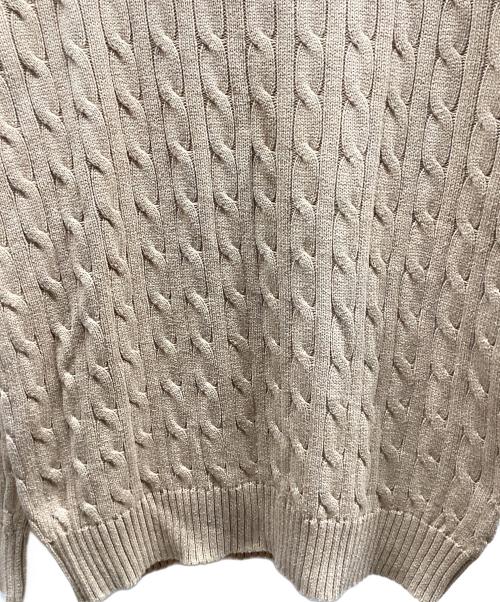 POLO RALPH LAUREN（ポロ・ラルフローレン）POLO RALPH LAUREN (ポロ・ラルフローレン) ケーブルニット ブラウン サイズ:XLの古着・服飾アイテム