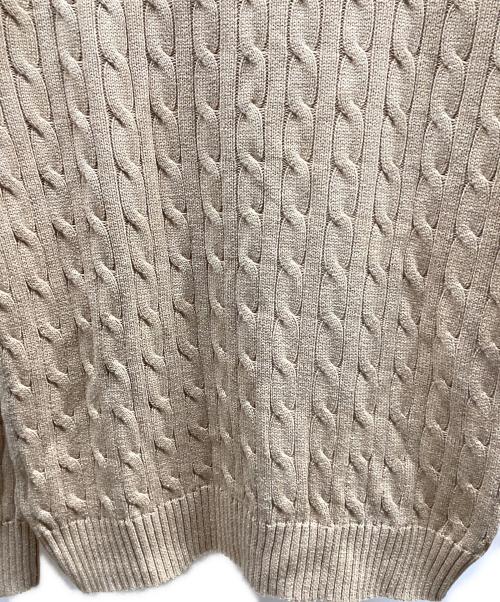 POLO RALPH LAUREN（ポロ・ラルフローレン）POLO RALPH LAUREN (ポロ・ラルフローレン) ケーブルニット ブラウン サイズ:XLの古着・服飾アイテム