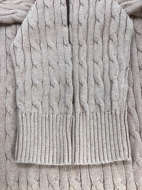 POLO RALPH LAUREN（ポロ・ラルフローレン）POLO RALPH LAUREN (ポロ・ラルフローレン) ケーブルニット ブラウン サイズ:XLの古着・服飾アイテム