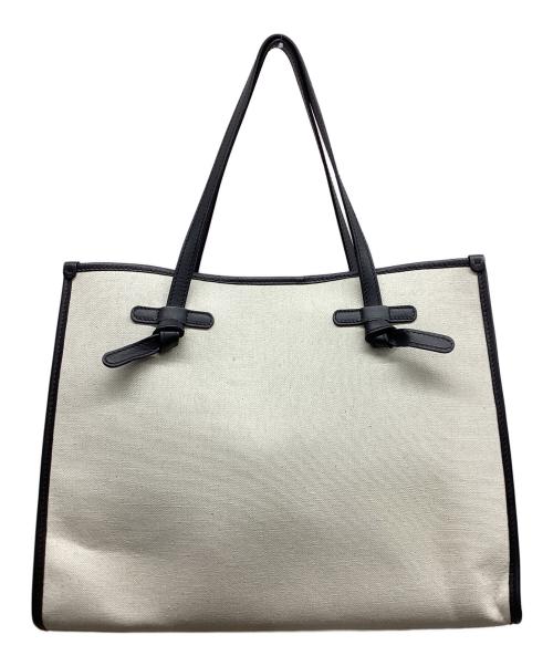 GIANNI CHIARINI（ジャンニ キアリーニ）GIANNI CHIARINI (ジャンニ キアリーニ) トートバッグ ブラック×アイボリーの古着・服飾アイテム
