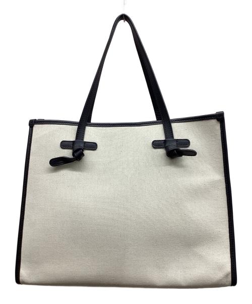 GIANNI CHIARINI（ジャンニ キアリーニ）GIANNI CHIARINI (ジャンニ キアリーニ) トートバッグ ブラック×アイボリーの古着・服飾アイテム