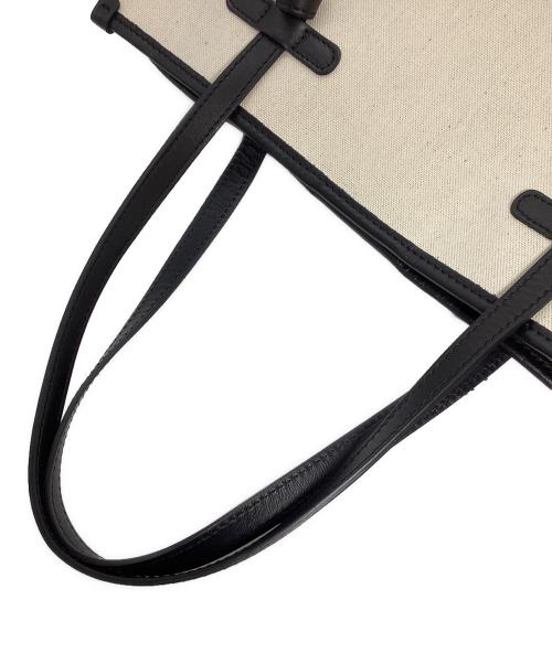 GIANNI CHIARINI（ジャンニ キアリーニ）GIANNI CHIARINI (ジャンニ キアリーニ) トートバッグ ブラック×アイボリーの古着・服飾アイテム