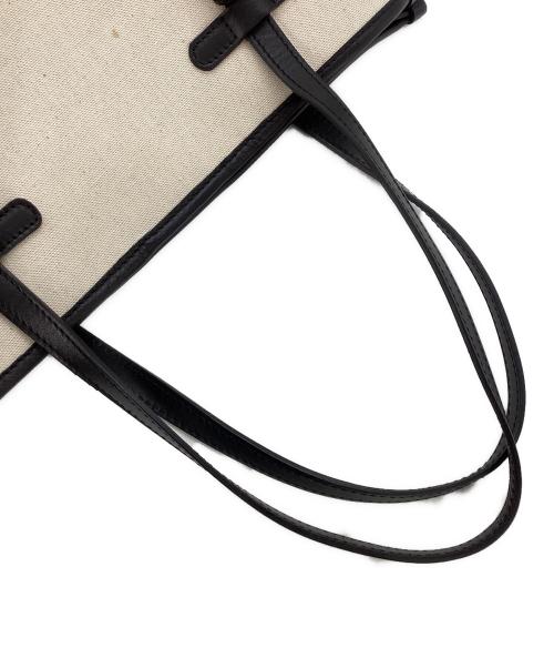 GIANNI CHIARINI（ジャンニ キアリーニ）GIANNI CHIARINI (ジャンニ キアリーニ) トートバッグ ブラック×アイボリーの古着・服飾アイテム